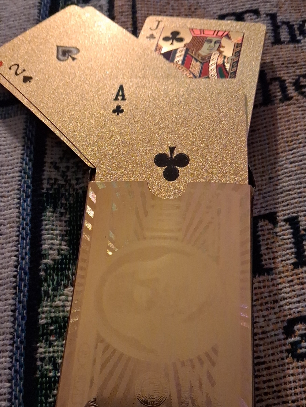 Lux Metallic Gold Playing Cards - Shimmer Finish Deck